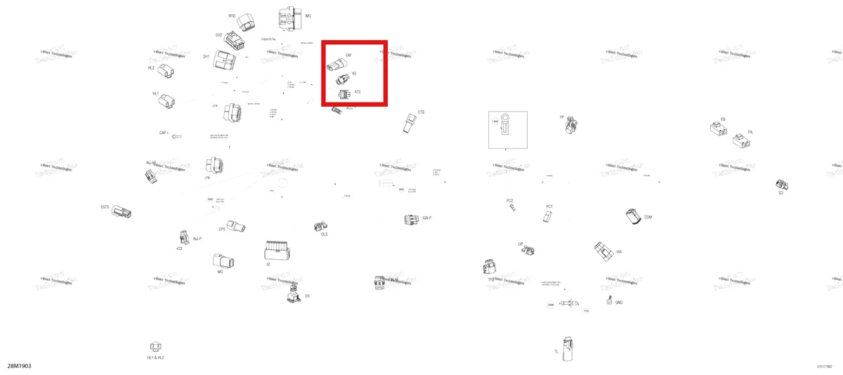 Деталь 278002520 (Деталь Male Housing, 2 Circuits) на схеме узла 2020 Ski-Doo TUNDRA 600HO E-TEC Main Harness - 515177982