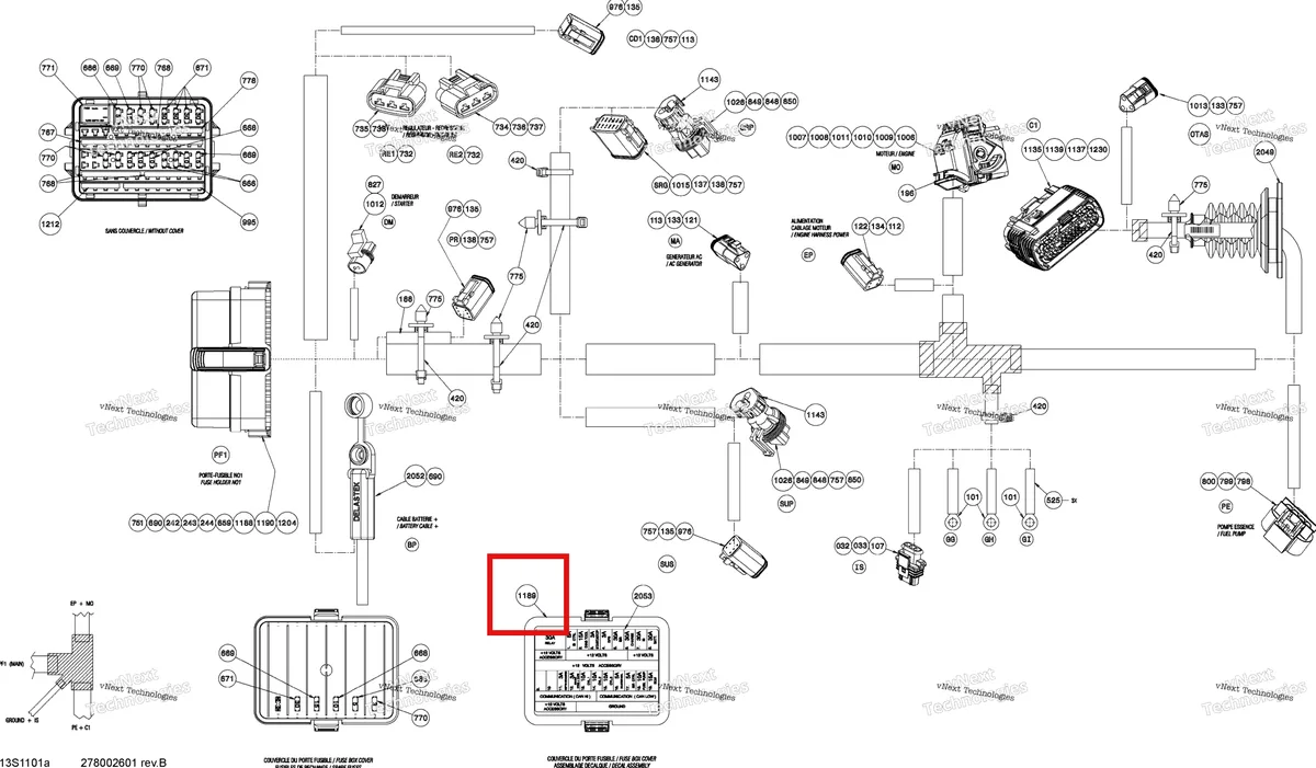 Деталь 278002529 (Предохранитель крышка Sea-Doo GTX 215 (2012) (278002529)) на схеме узла Electrical Harness (Main)
