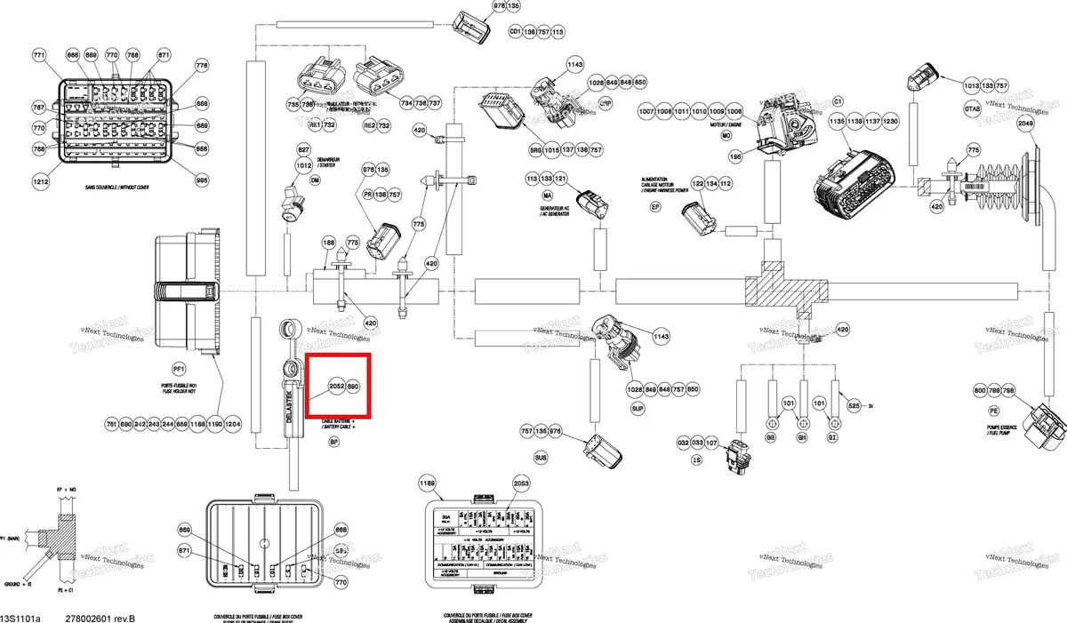 Деталь 278002539 на схеме узла Electrical Harness (Main)