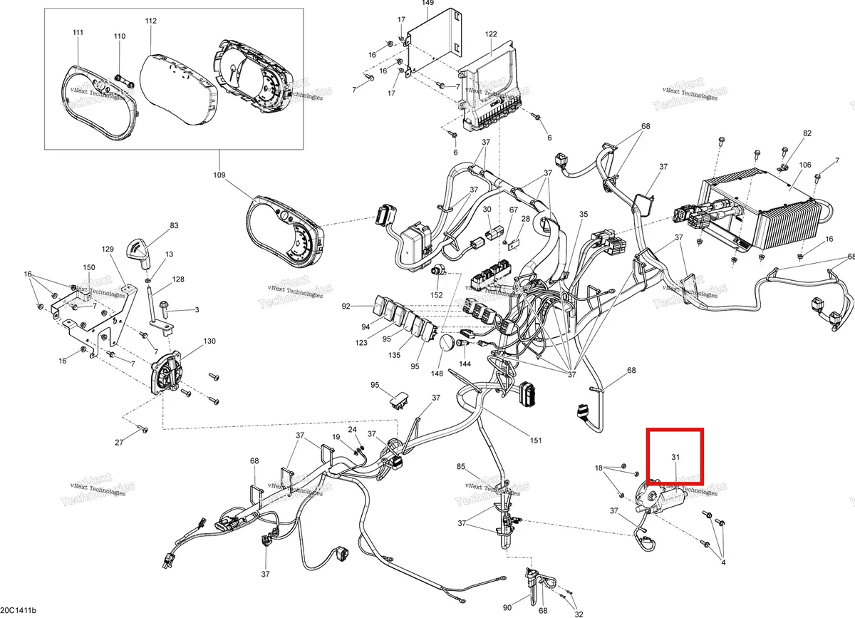 Деталь 278002579 на схеме узла Electrical System Main Harness