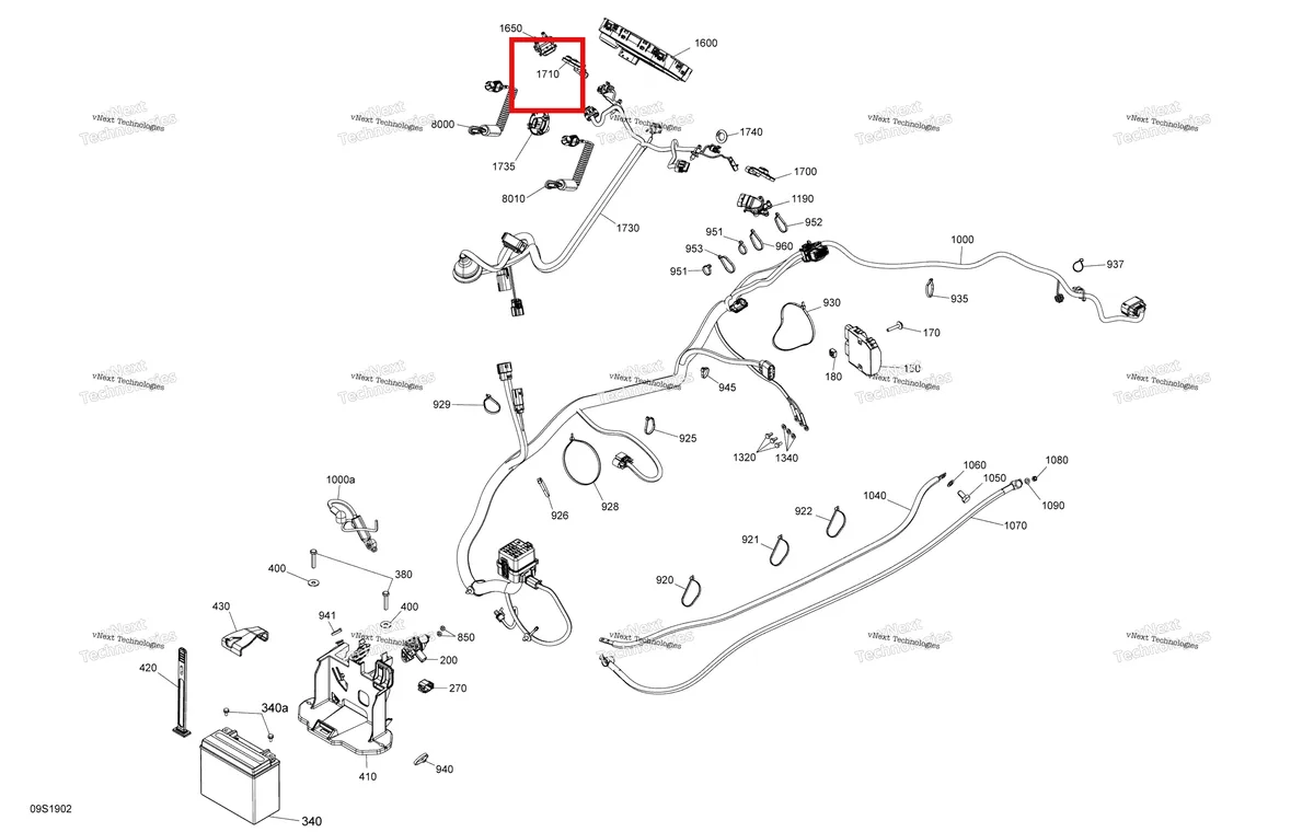 Деталь 278002602 на схеме узла 2019 Sea-Doo GTI 130 Electrical System