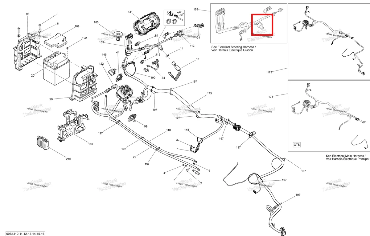 Деталь 278002718 на схеме узла 2013 Sea-Doo GTI 130 Electrical System