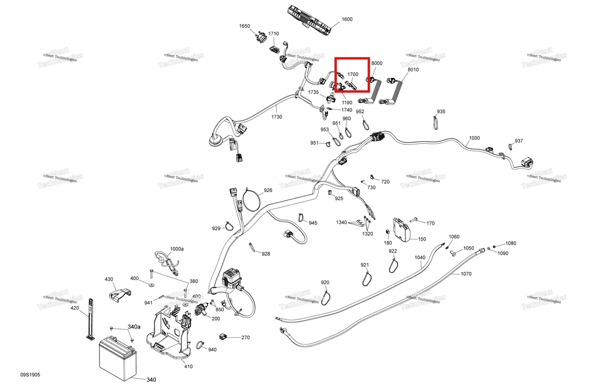 Деталь 278002767 на схеме узла 2019 Sea-Doo GTR 230 Electrical System