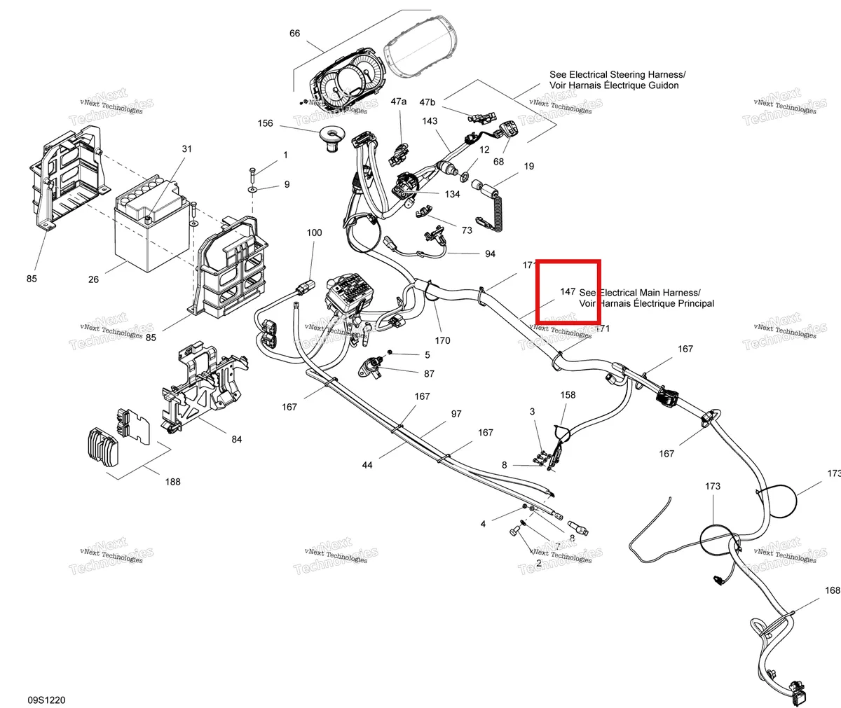 Деталь 278002814 на схеме узла 2012 Sea-Doo RXP-X 260 & RS Electrical System