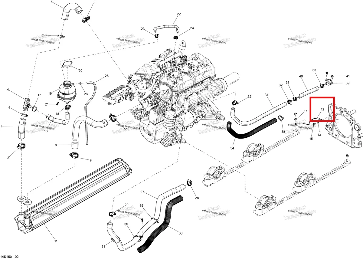 Деталь 278002892 на схеме узла Cooling System
