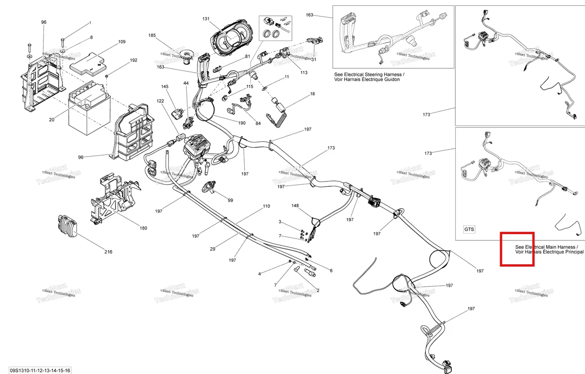 Деталь 278002908 на схеме узла 2013 Sea-Doo GTI 130 Electrical System