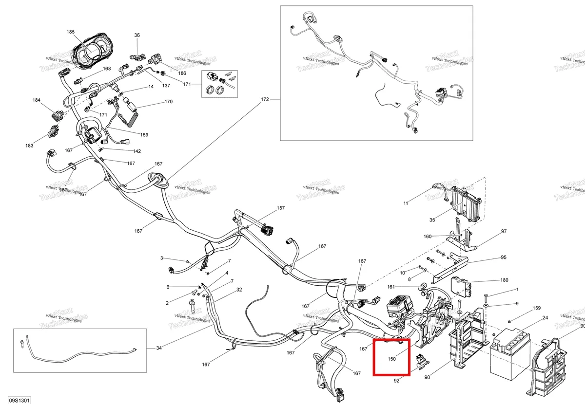 Деталь 278002958 на схеме узла 2013 Sea-Doo GTX LTD IS 260 Electrical System