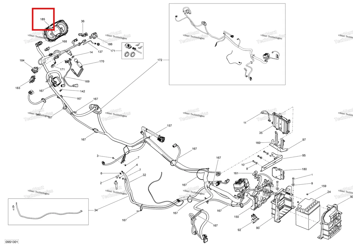 Деталь 278002997 на схеме узла 2013 Sea-Doo GTX LTD IS 260 Electrical System