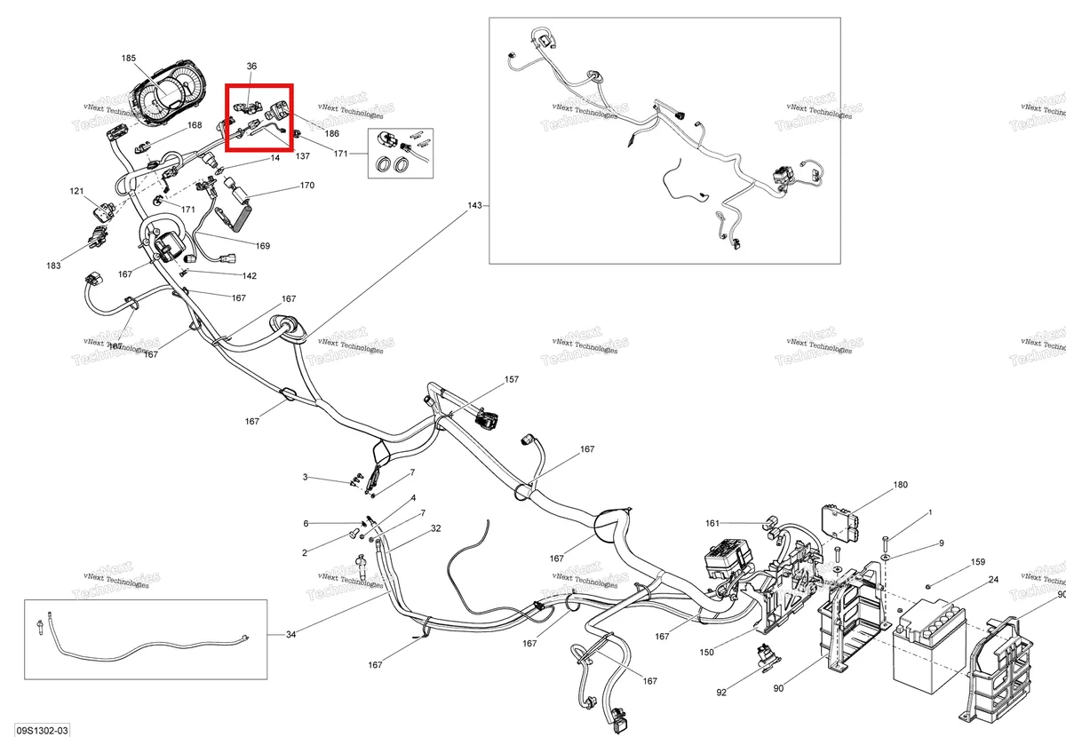 Деталь 278003005 на схеме узла 2013 Sea-Doo GTX S 155 Electrical System