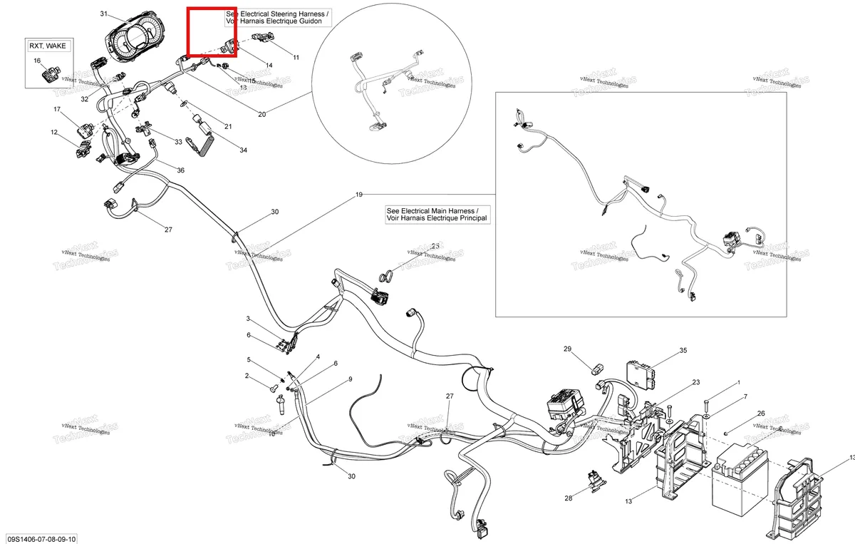 Деталь 278003097 на схеме узла 2014 Sea-Doo GTX LTD 215 Electrical System