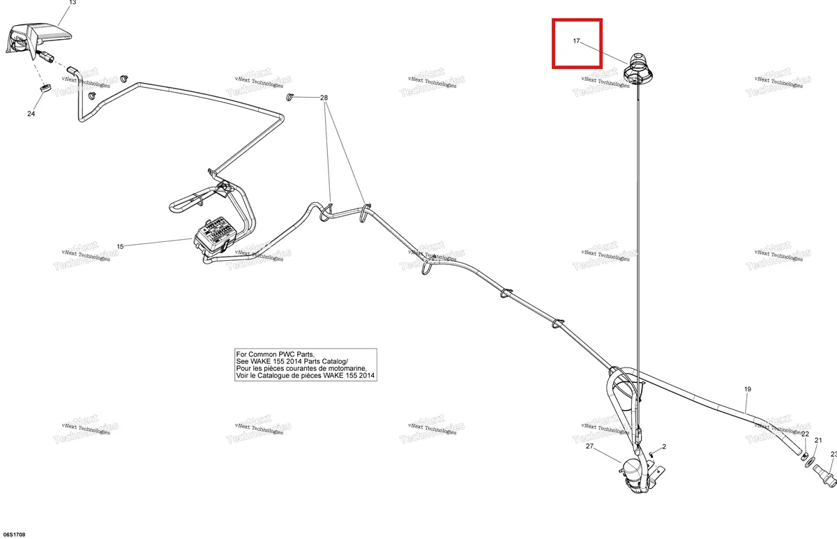 Деталь 278003182 на схеме узла 2018 Sea-Doo SAR 155 Electrical System