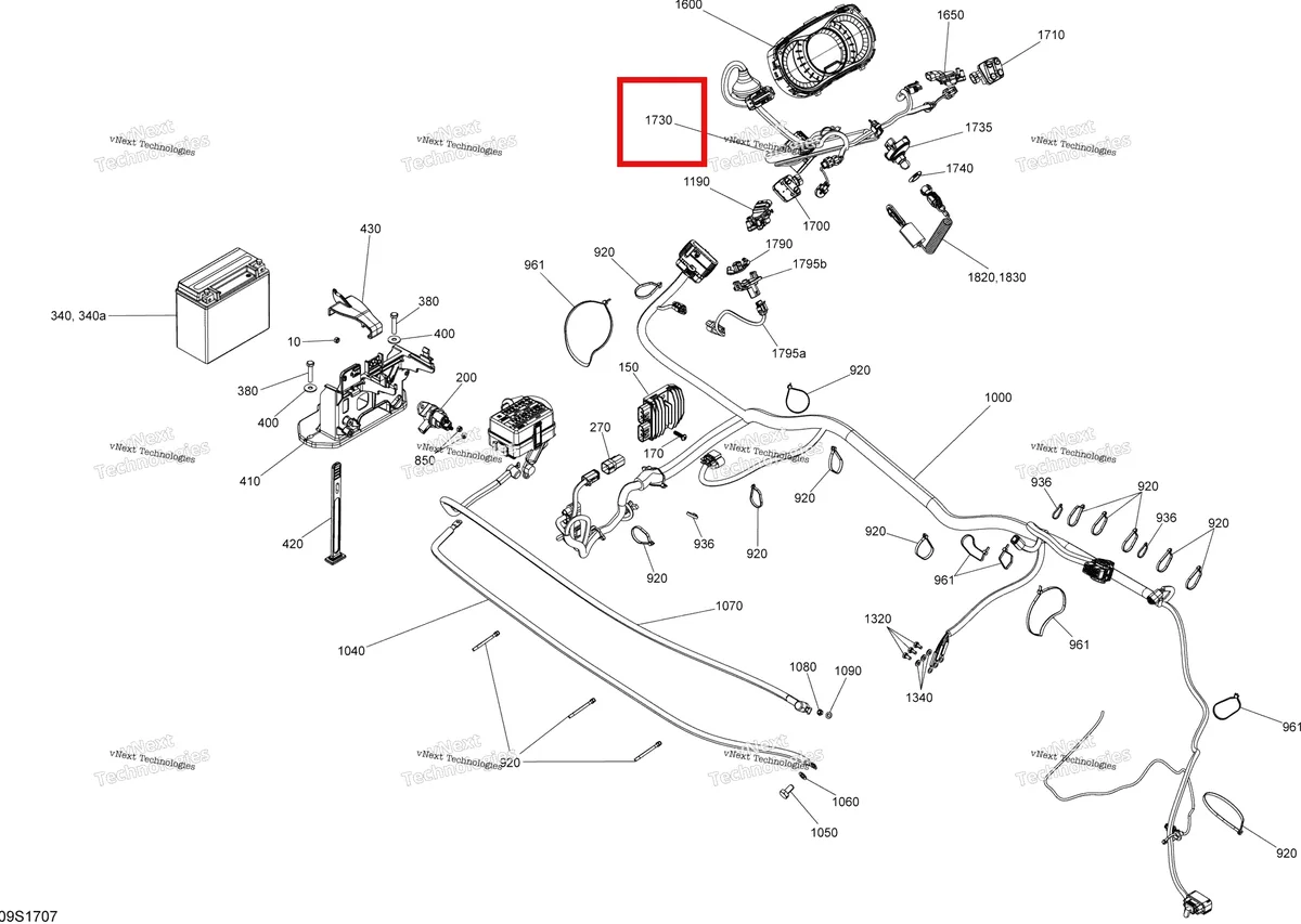 Деталь 278003262 на схеме узла 2017 Sea-Doo WAKE Electrical System - All Models