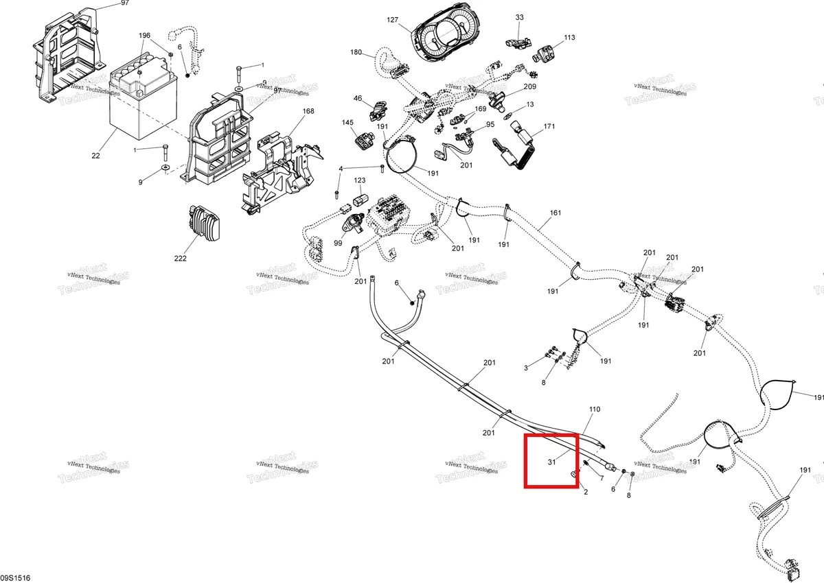 Деталь 278003267 на схеме узла 2015 Sea-Doo GTI LTD 155 Electrical System