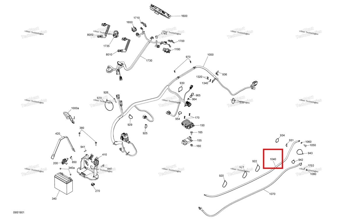 Деталь 278003408 на схеме узла 2019 Sea-Doo GTI 90 Electrical System