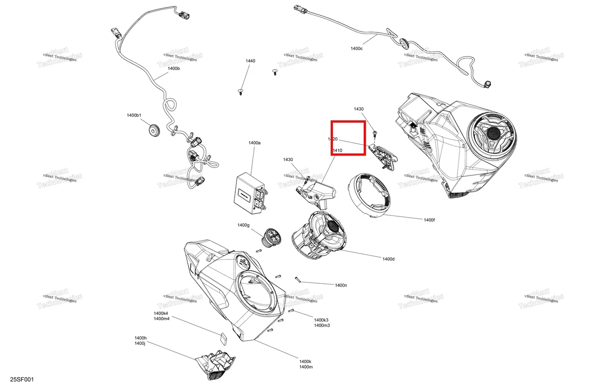 Деталь 278003461 (Жгут Amplifier Sea-Doo GTX 300 (2020) (278003461)) на схеме узла 2026 Sea-Doo GTX - 170 - STD - 11TA - Blue Abyss - Audio Electric - Audio System
