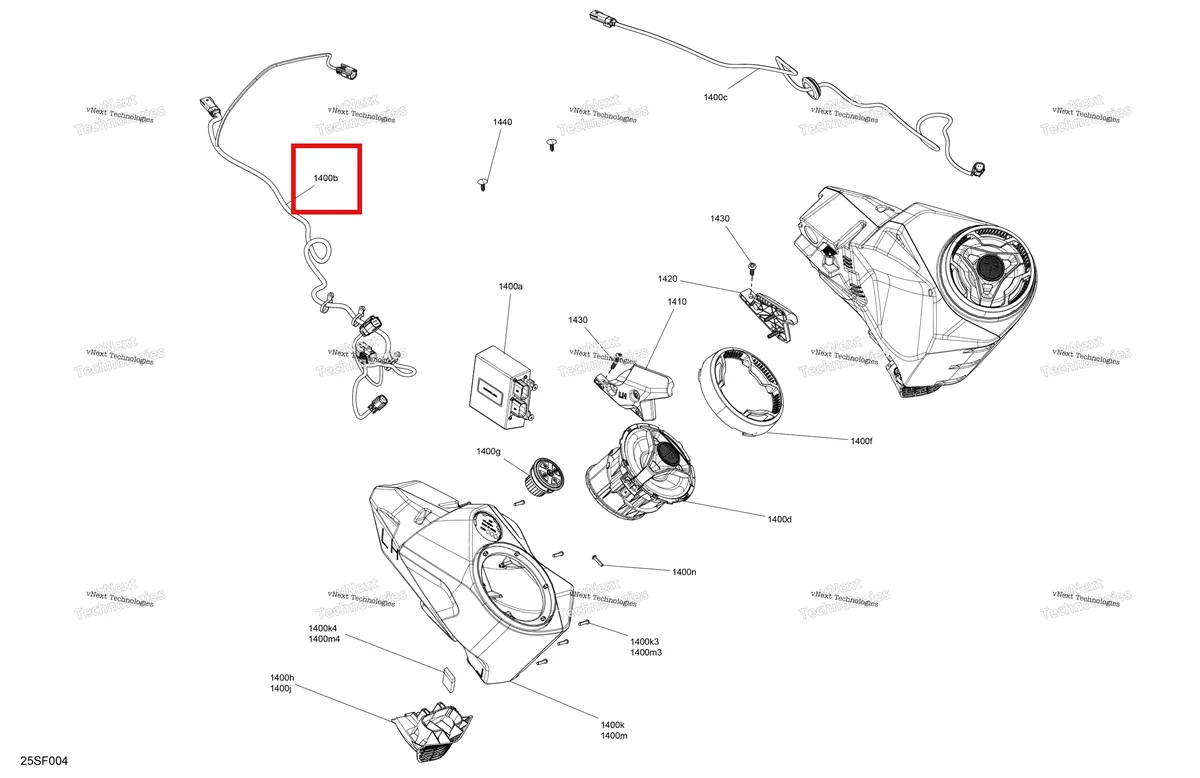 Схема применяемости: Amplifier жгут Sea-Doo RXT 300 (2018) (278003497)