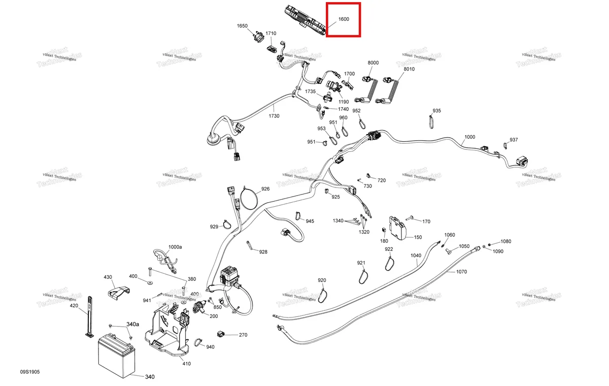 Деталь 278003582 на схеме узла 2019 Sea-Doo GTR 230 Electrical System