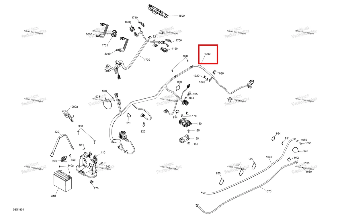 Деталь 278003705 на схеме узла 2019 Sea-Doo GTI 90 Electrical System