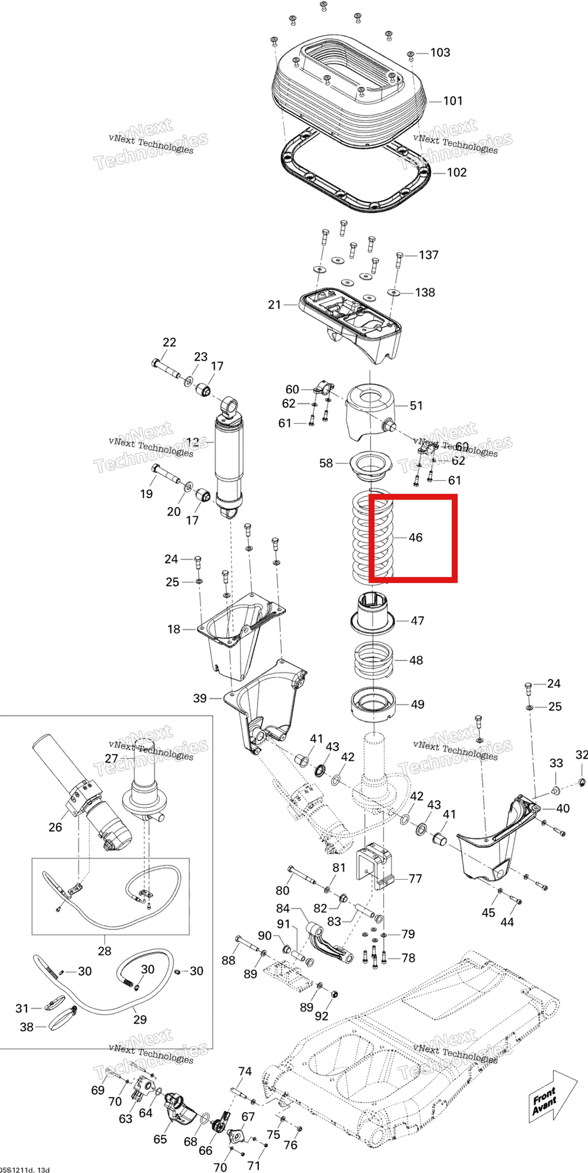 Деталь 279000005 на схеме узла Seat Suspension 4