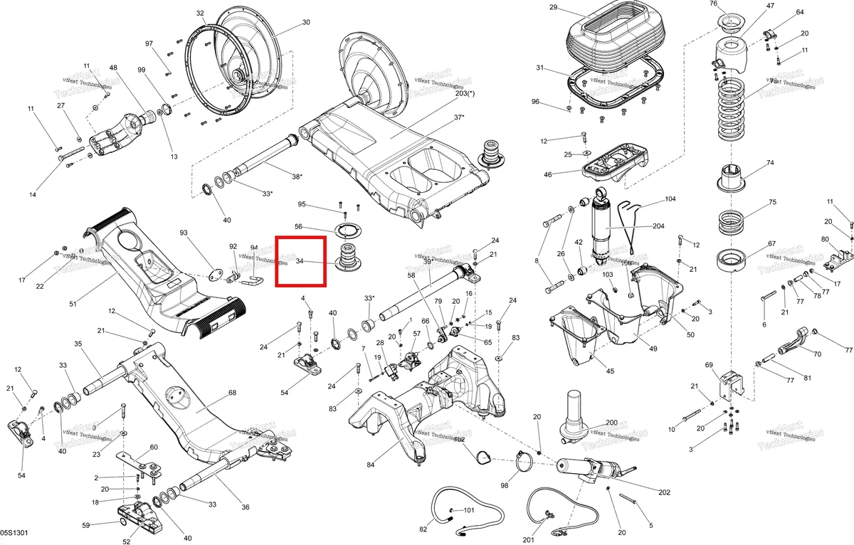 Деталь 279000023 на схеме узла 2013 Sea-Doo GTX LTD IS 260 Seat Suspension