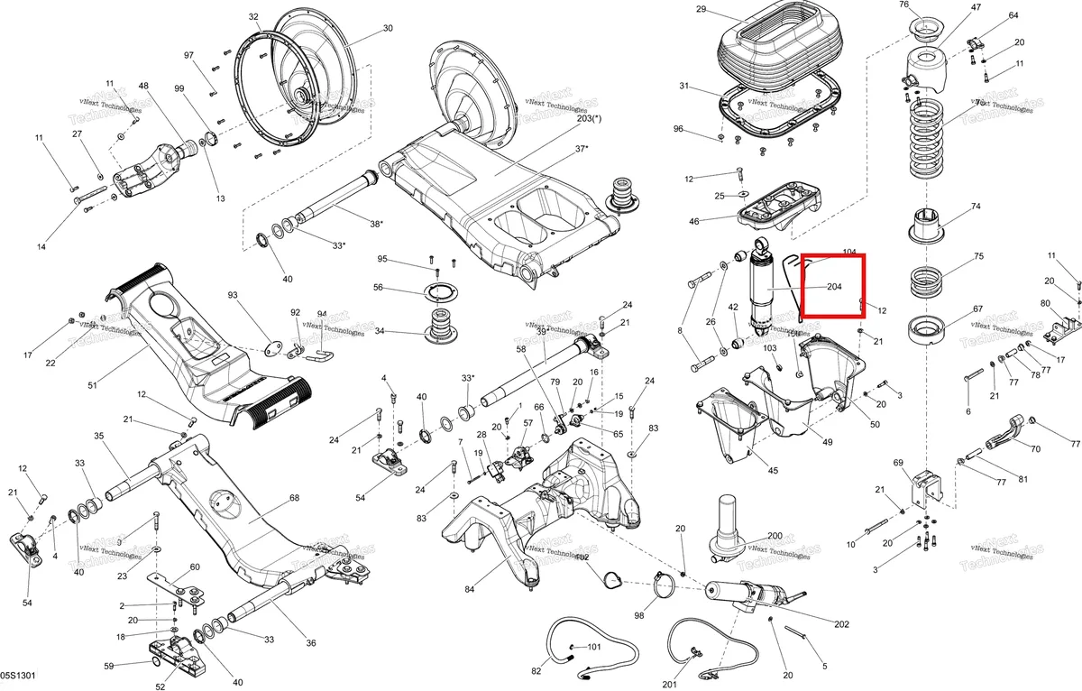 Деталь 279000126 на схеме узла 2013 Sea-Doo GTX LTD IS 260 Seat Suspension