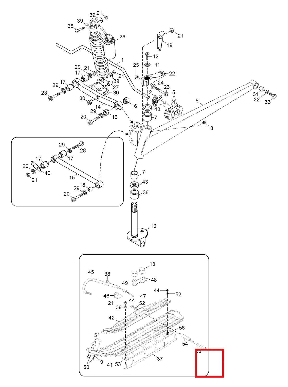 Деталь 2848001 (Резиновый Демпфер) на схеме узла 08- Front Suspension