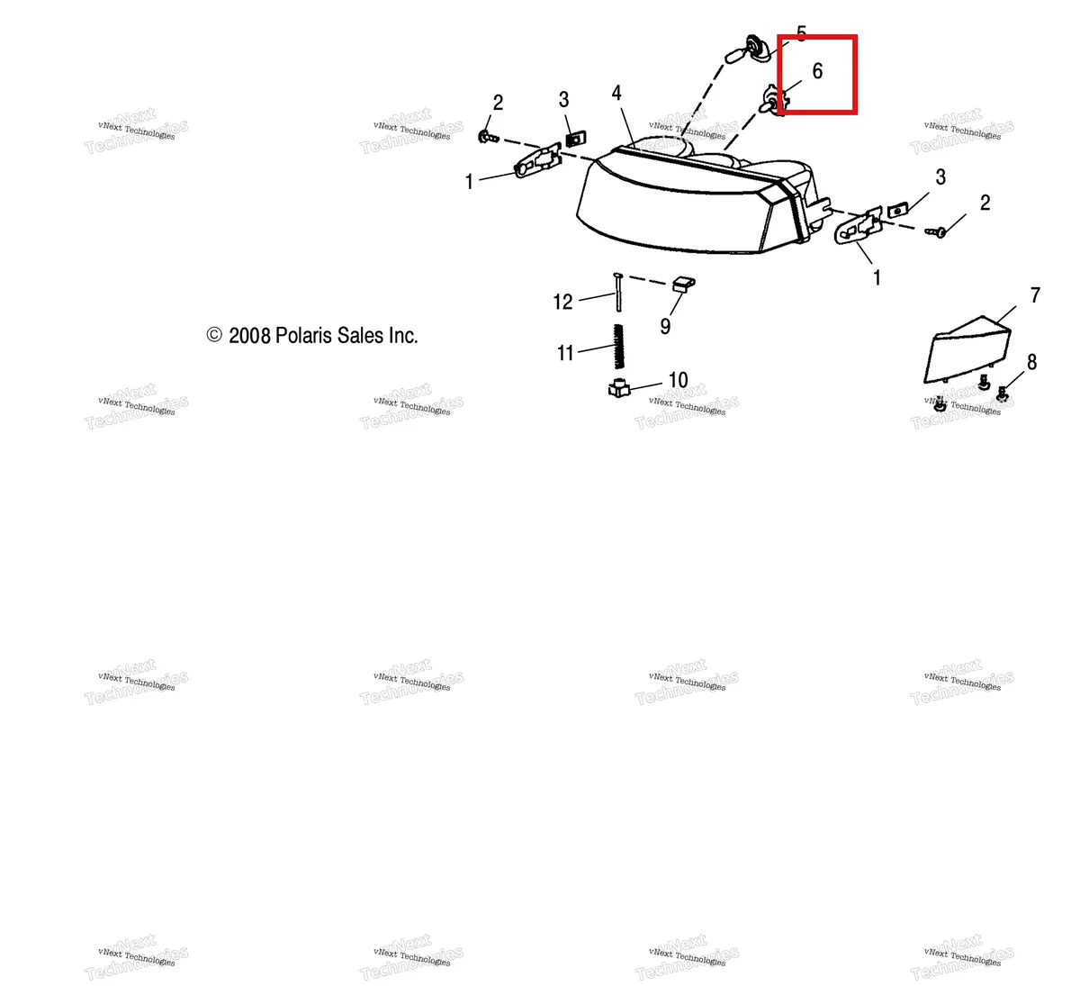 Деталь 2870448 на схеме узла Electrical, Headlight