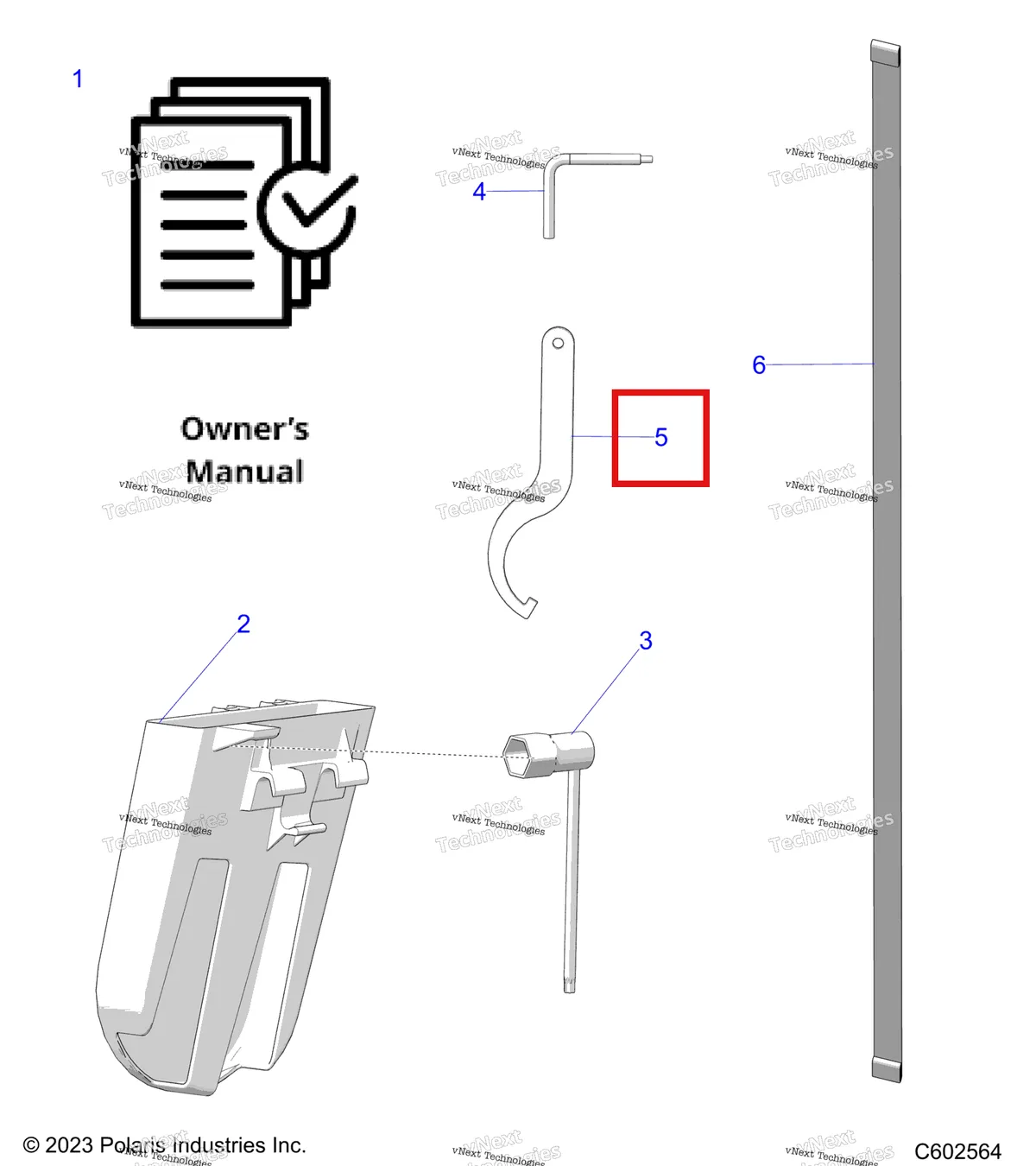 Деталь 2871095-329 на схеме узла References, Owners Manual, Belt Holder, Tools S27tgm9b