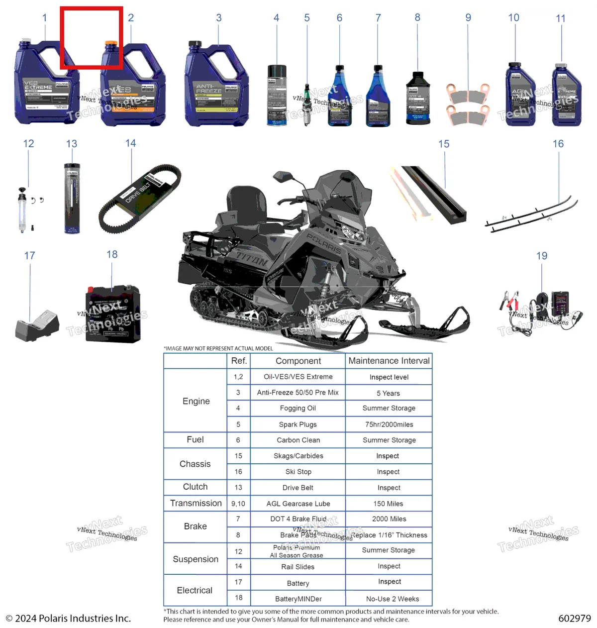 Деталь 2877882 на схеме узла *Service And Maintenance*