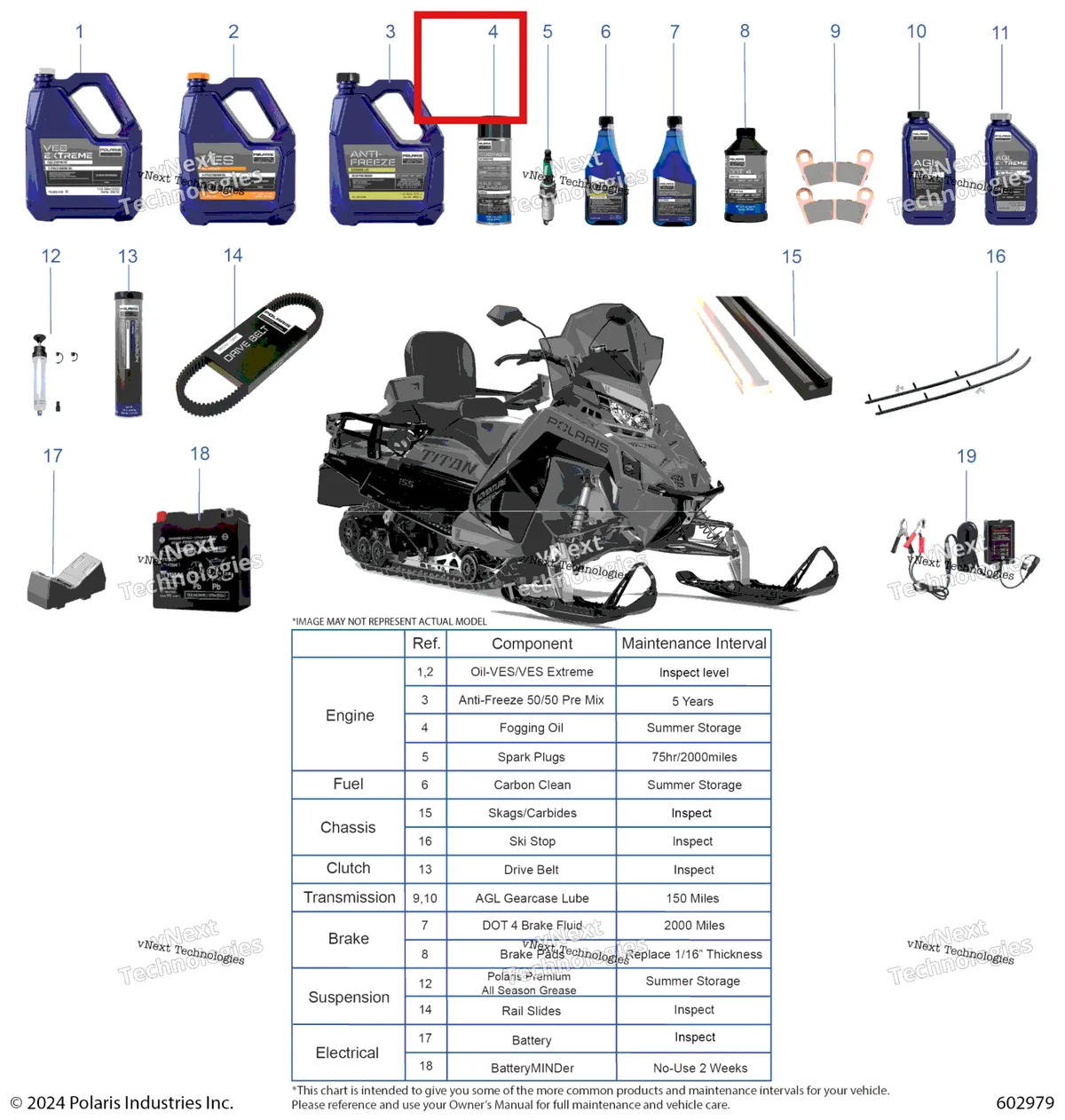 Деталь 2883732 на схеме узла *Service And Maintenance*