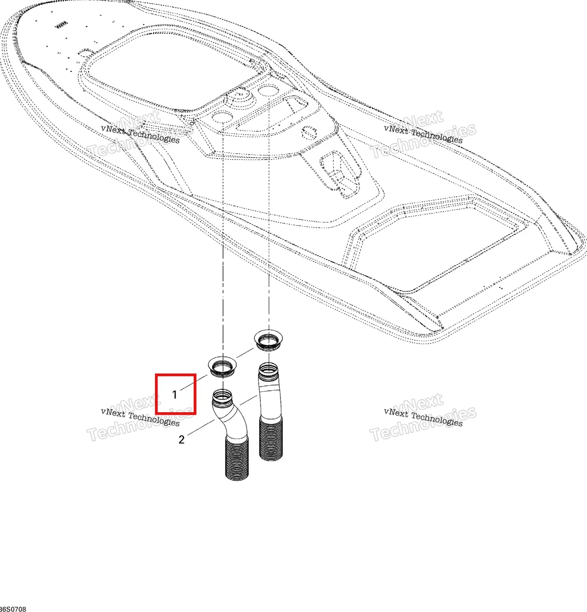 Деталь 291001100 на схеме узла 2007 Sea-Doo 3D 947 DI Ventilation