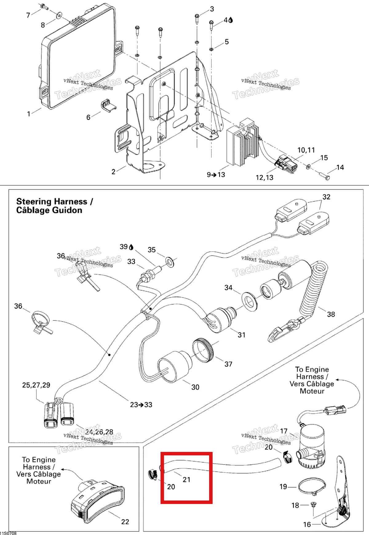 Деталь 291001206 на схеме узла 2007 Sea-Doo 3D 947 DI Electrical Accessories
