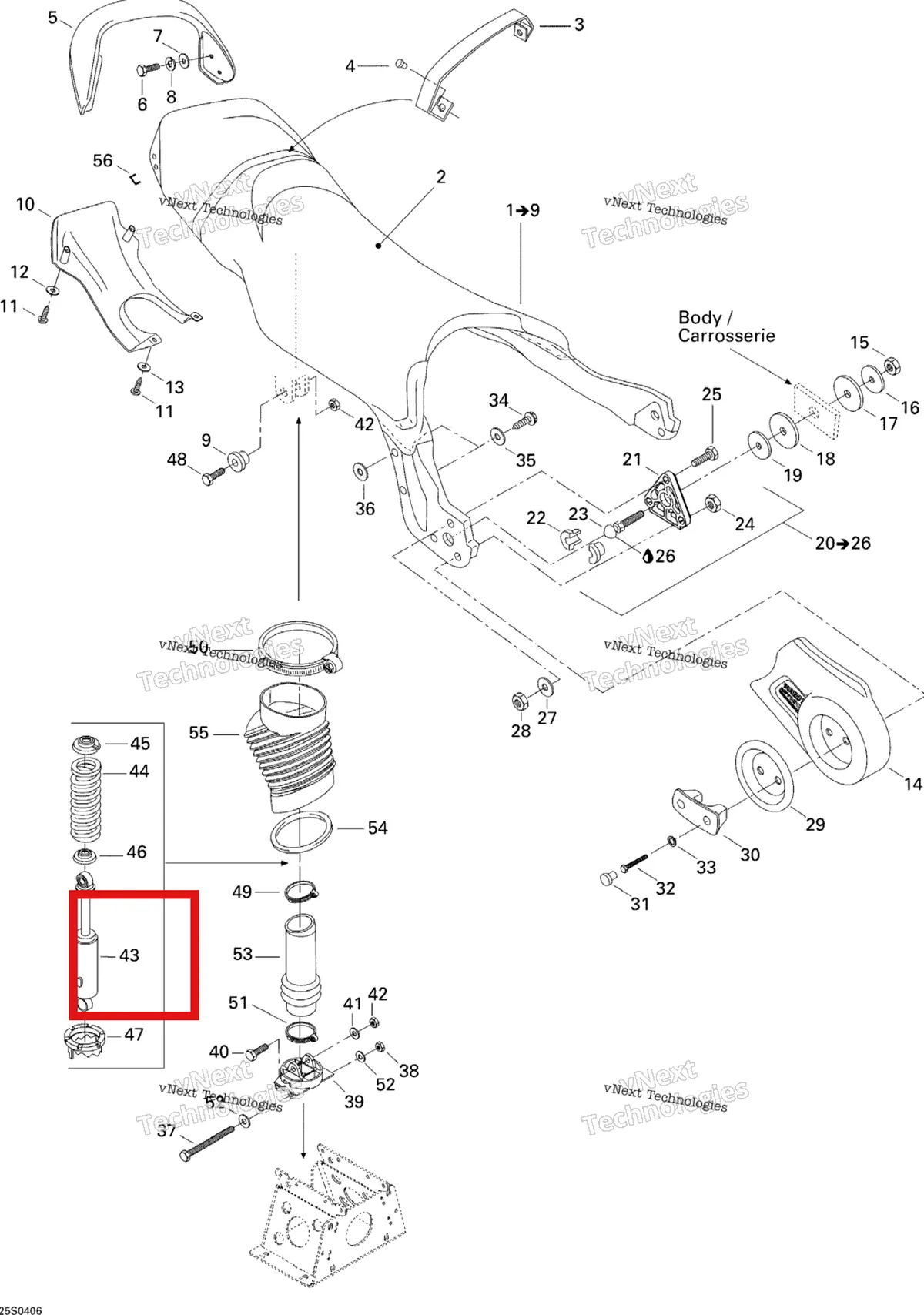 Деталь 291001244 на схеме узла 2004 Sea-Doo XP DI Seat