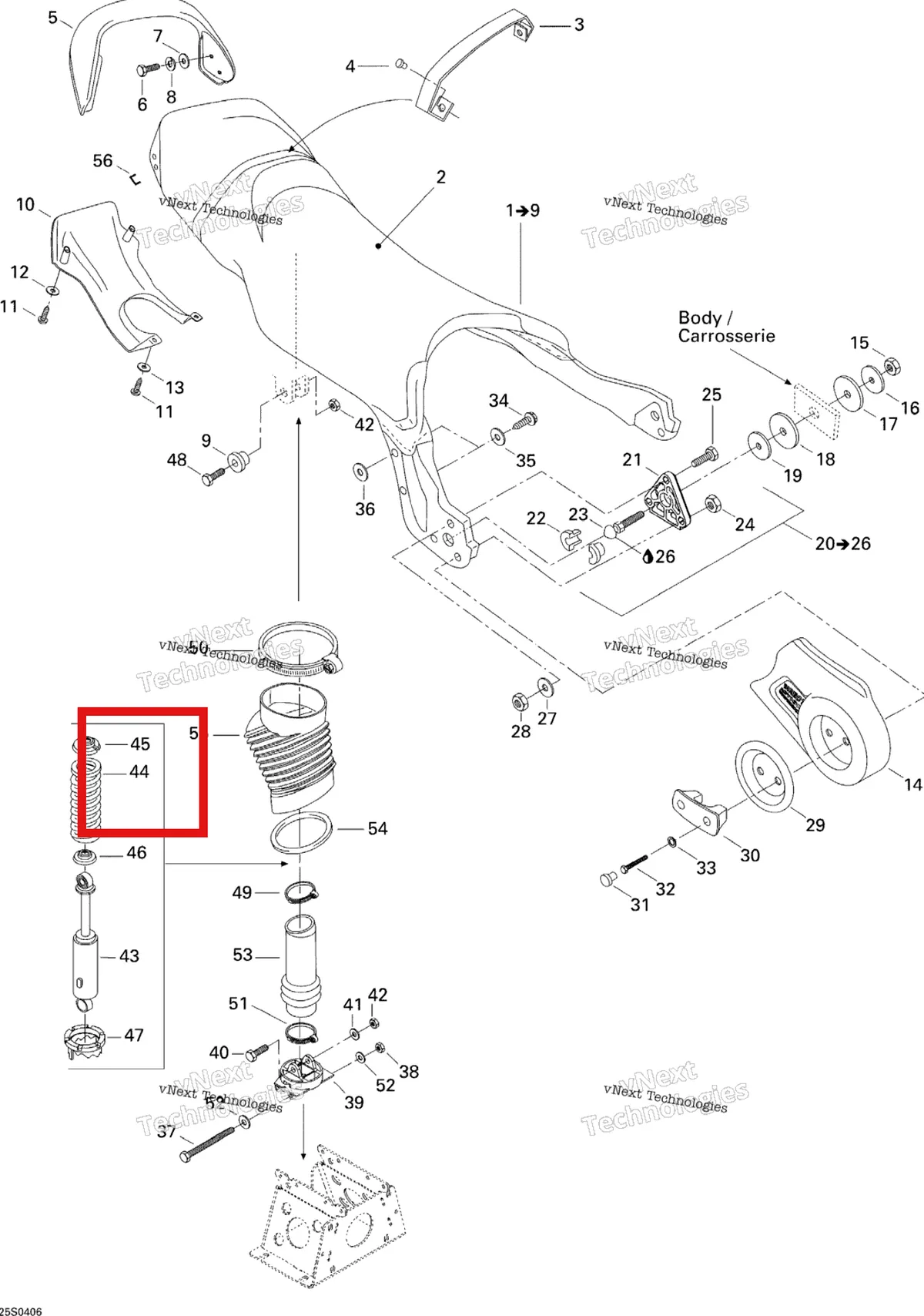 Деталь 291001245 на схеме узла 2004 Sea-Doo XP DI Seat