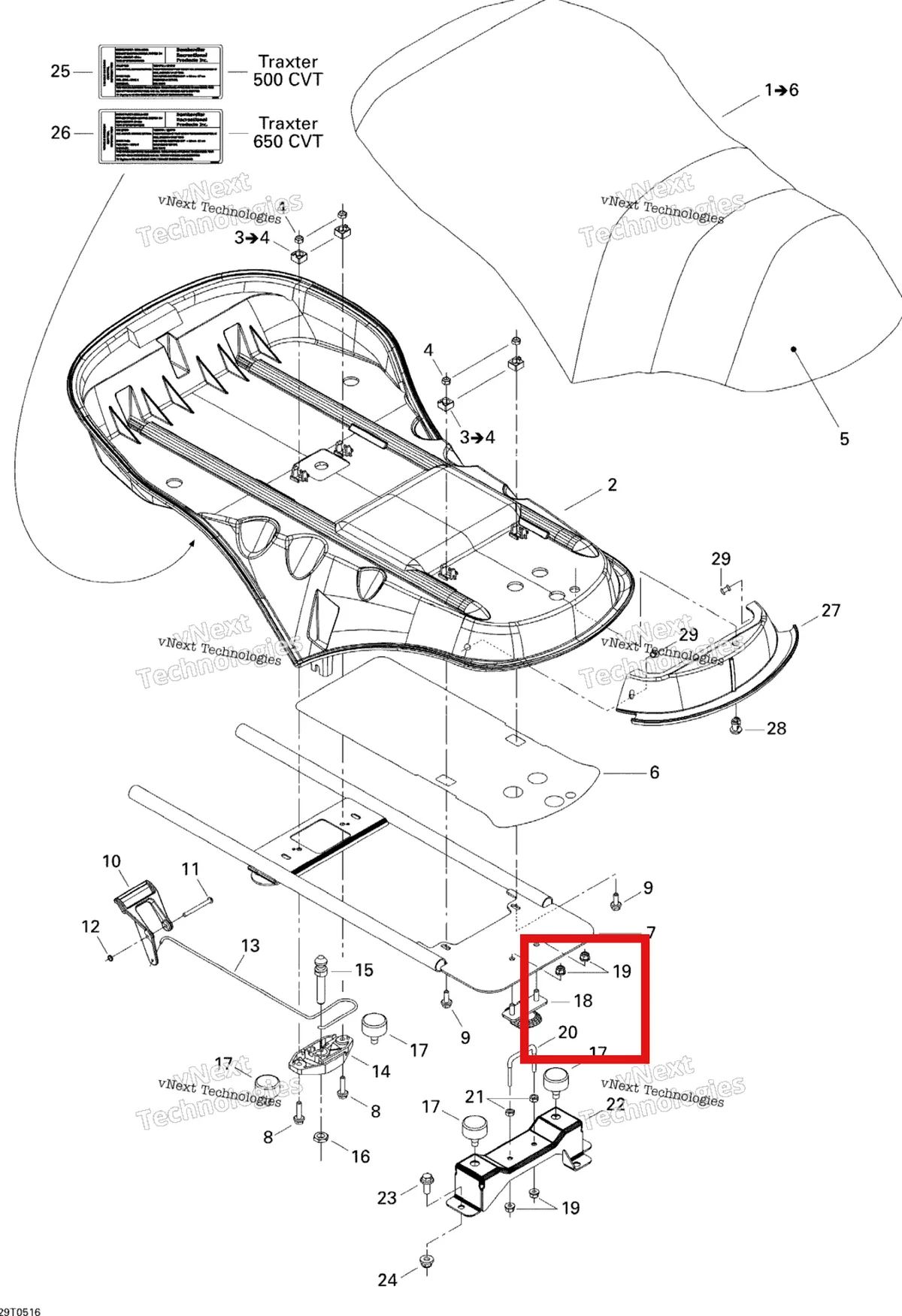 Деталь 291001479 на схеме узла Seat