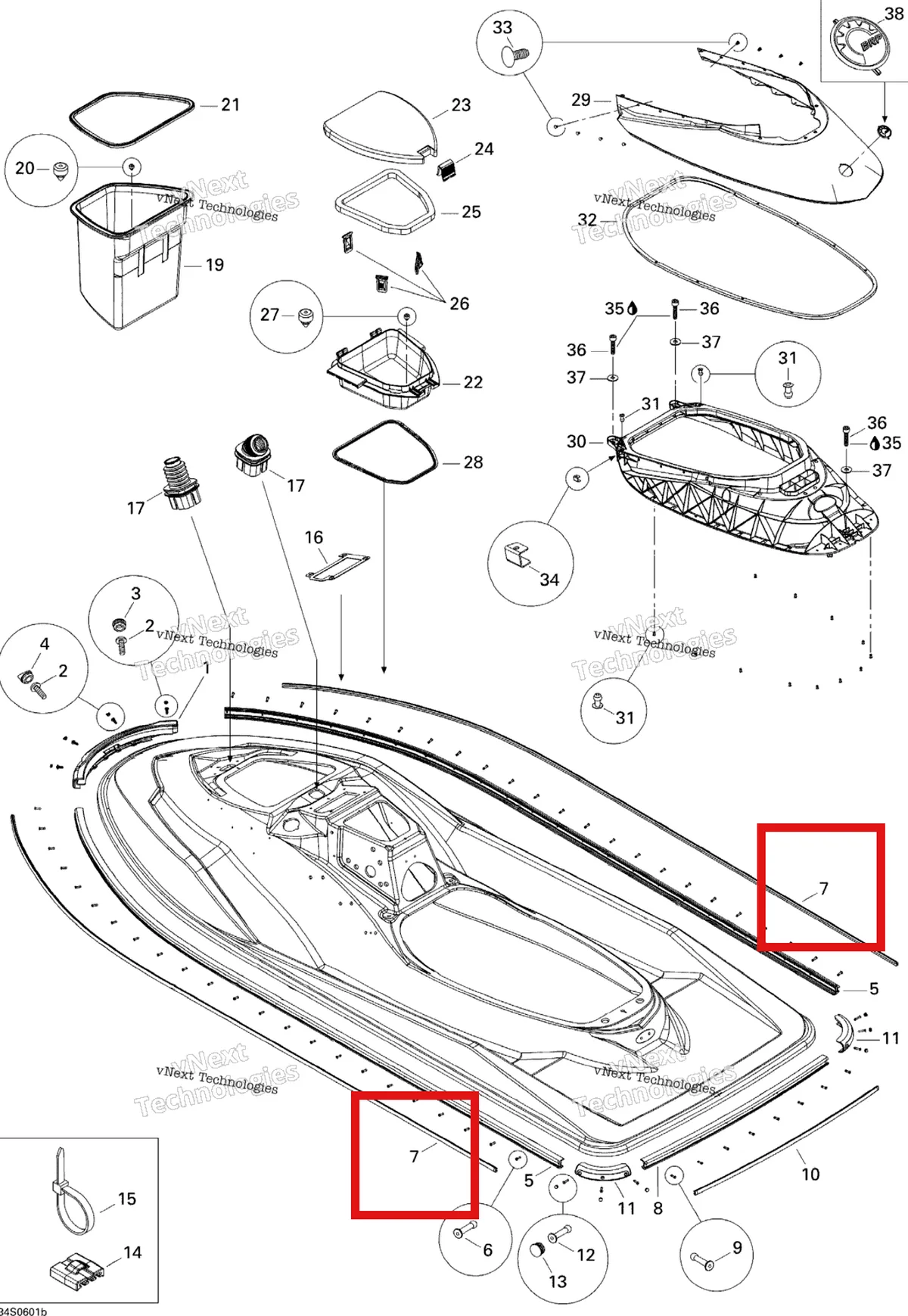 Деталь 291002110 на схеме узла 2006 Sea-Doo RXP Body 2