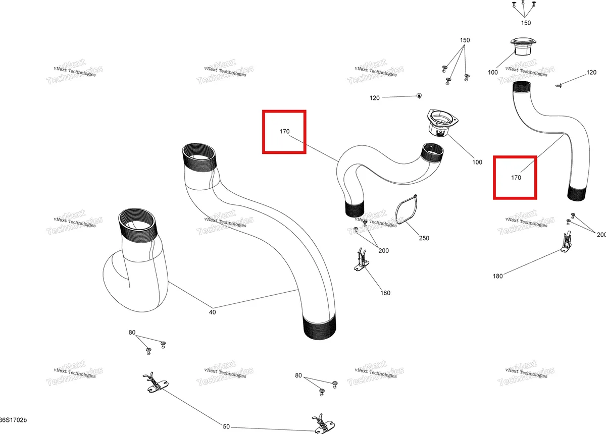 Деталь 291002515 на схеме узла 2017 Sea-Doo WAKE PRO Ventilation - Model Without Suspension