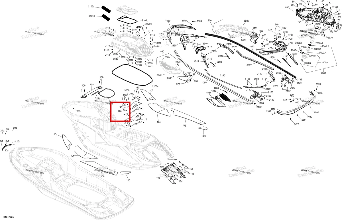 Деталь 291003416 на схеме узла 2017 Sea-Doo GTX Body - Gtx S 155, Gtx Ltd S 260