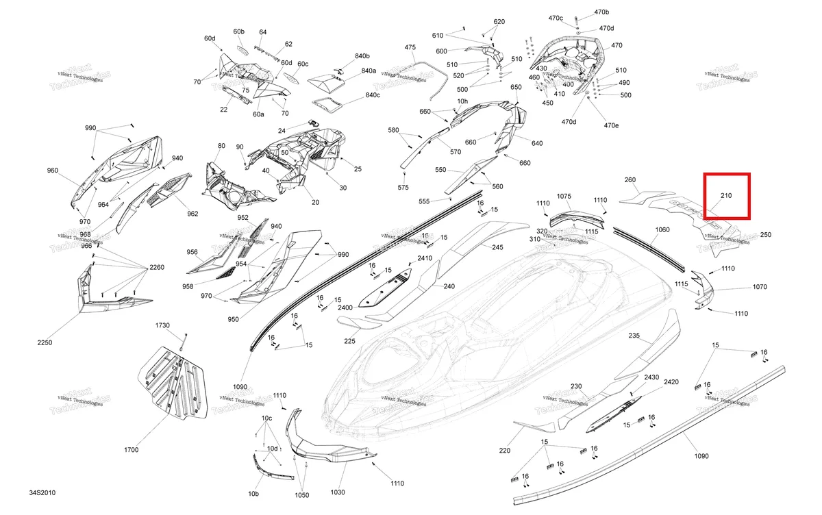 Деталь 291003586 (Platform Carpet Sea-Doo RXP (2016) (291003586)) на схеме узла 2020 Sea-Doo RXP 300 Body