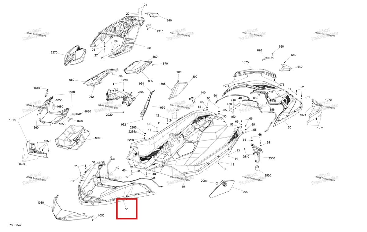 Схема применяемости: Передний Deck Reef синий Package Trixx Sea-Doo Spark 900 HO ACE (2018) (291004543)