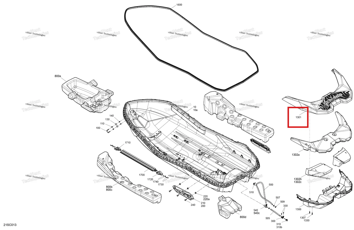 Схема применяемости: Deck модель 3 UP Sea-Doo Spark 900 HO ACE (2018) (291004596)