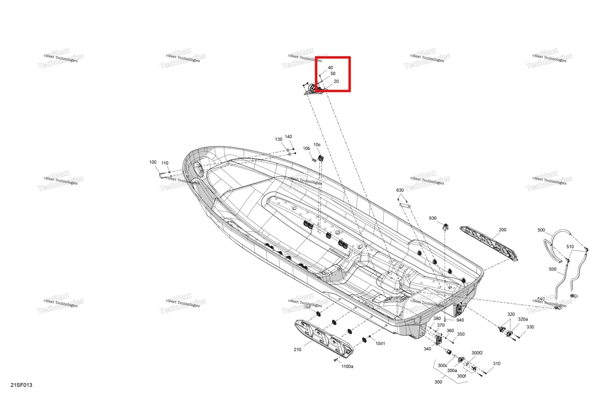 Схема применяемости: Усилитель Sea-Doo RXT 300 (2018) (291004907)