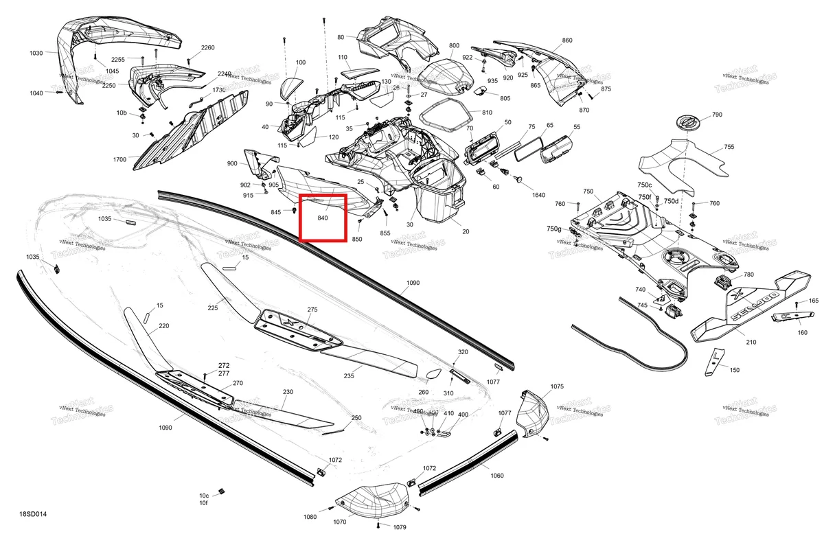 Деталь 291006111 на схеме узла 2024 Sea-Doo RXP X 325 - 21RC - X package - Fiery Red Metallic Body - System