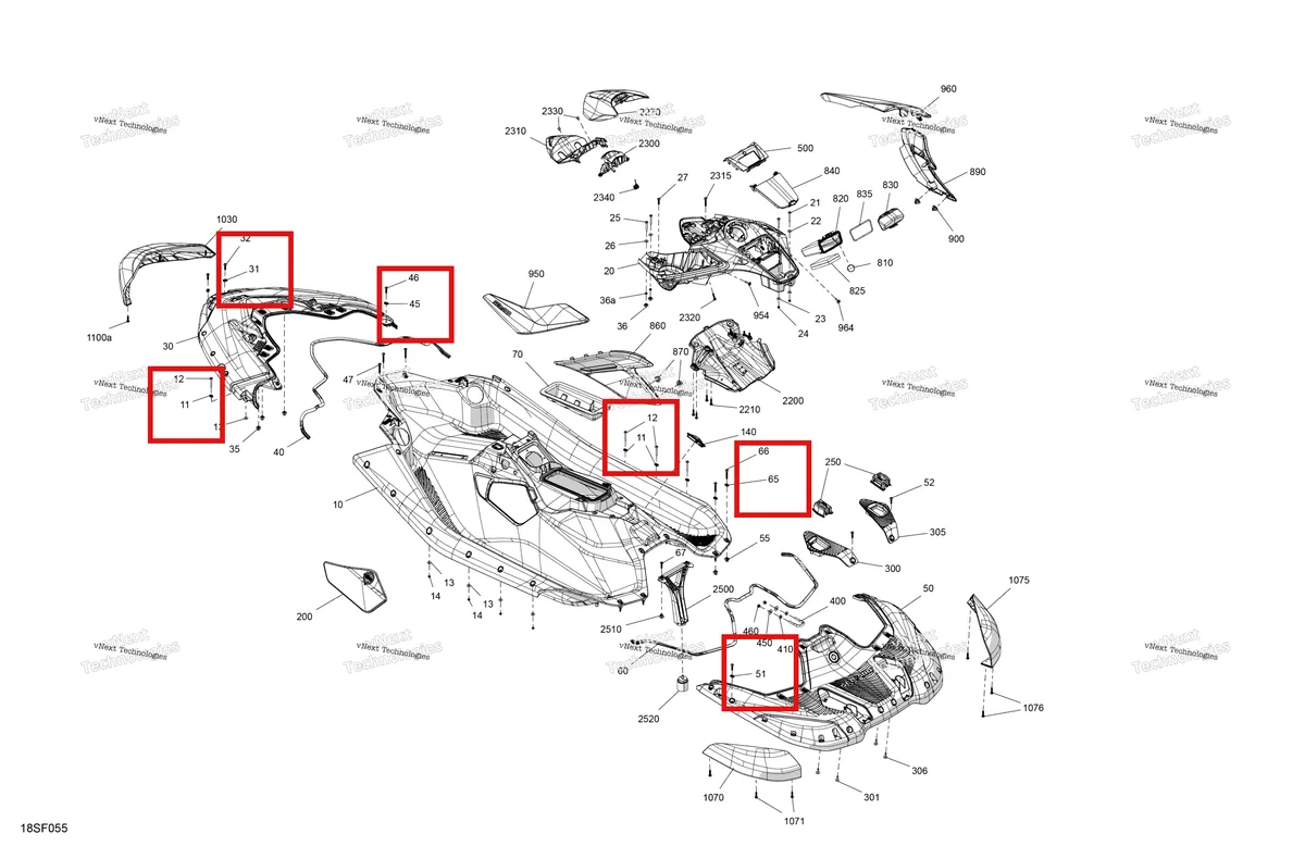 Схема применяемости: Oval шайба Sea-Doo Spark 900 ACE Base (2026) (291006387)