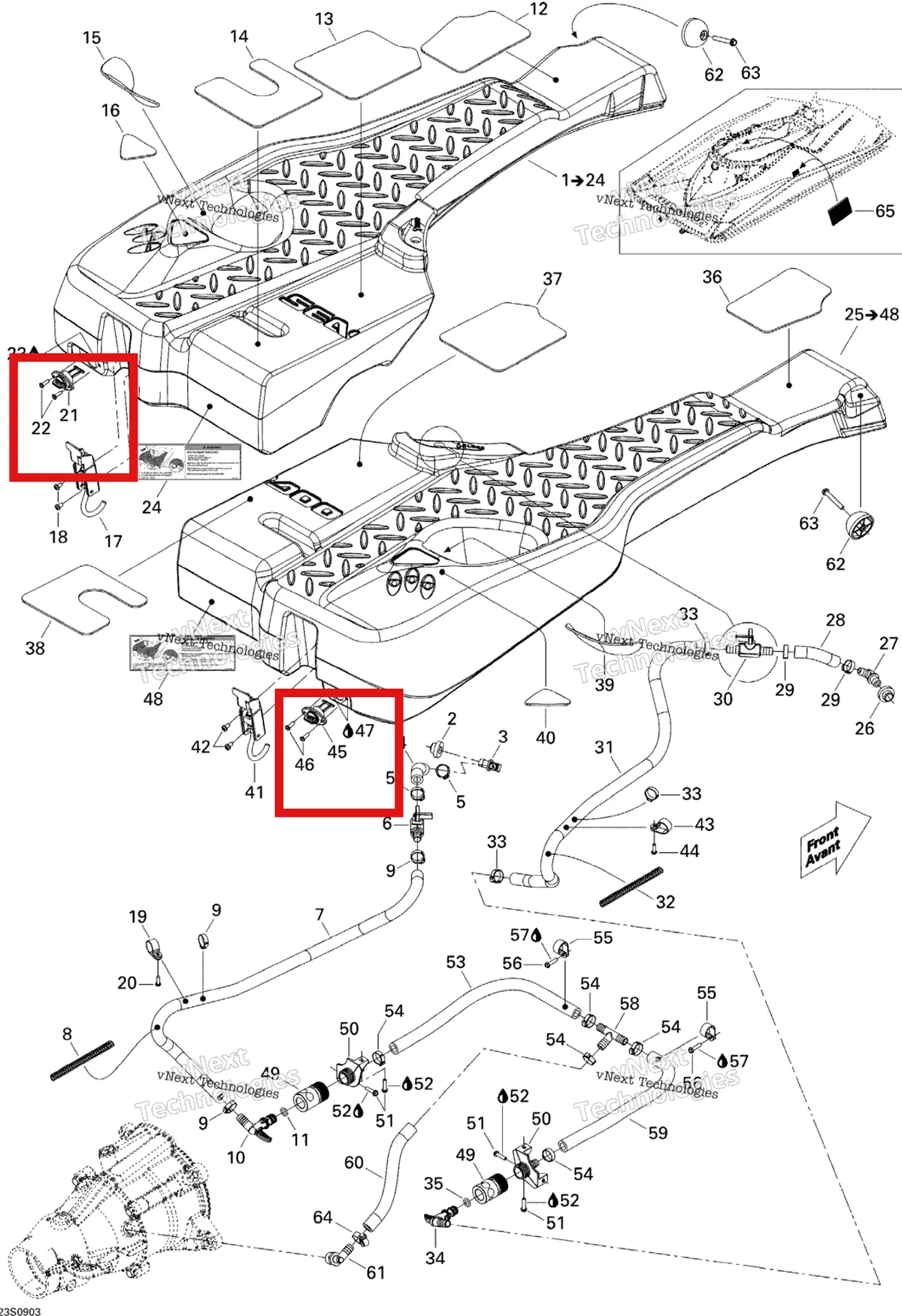 Деталь 292000187 на схеме узла 2009 Sea-Doo Wake PRO 215 Ballast Tank