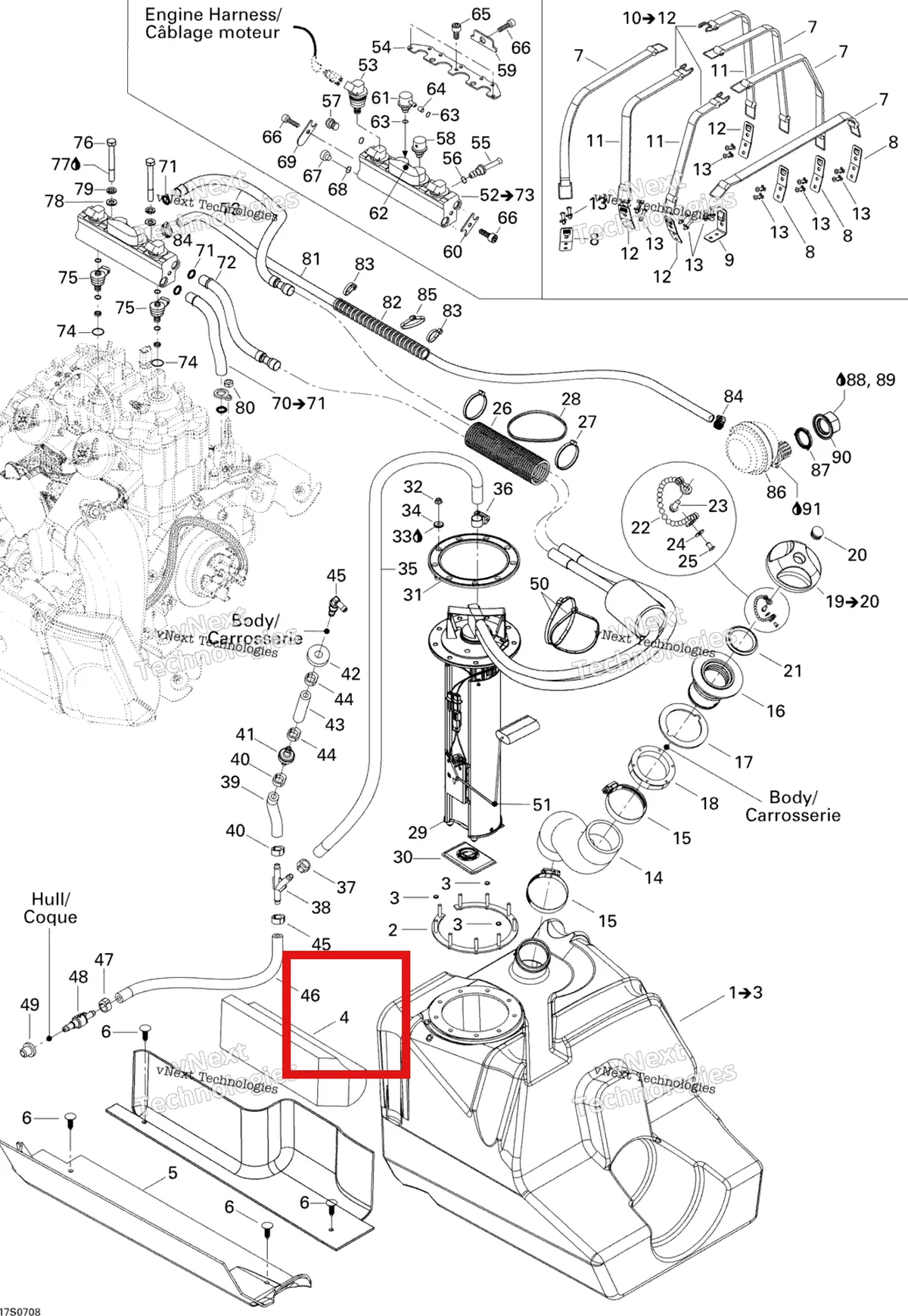 Схема применяемости: Поролон накладка Sea-Doo 292001065
