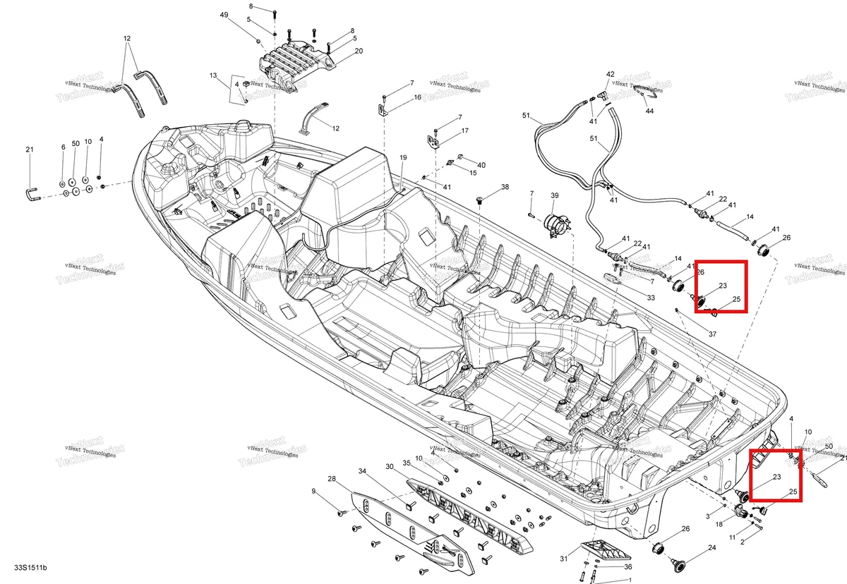 Деталь 292001315 на схеме узла 2015 Sea-Doo RXP-X 260 & RS Hull Lfi