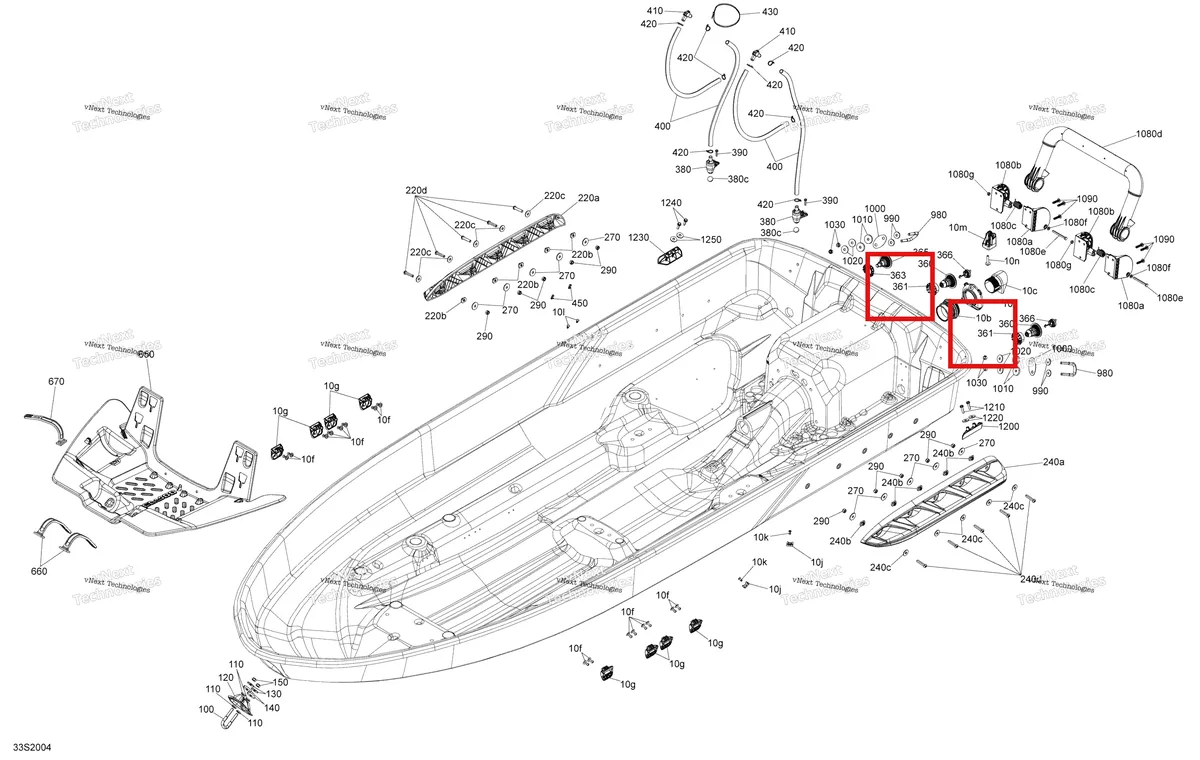 Схема применяемости: Втулка Sea-Doo RXT-X 260 RS (2012) (292001371)