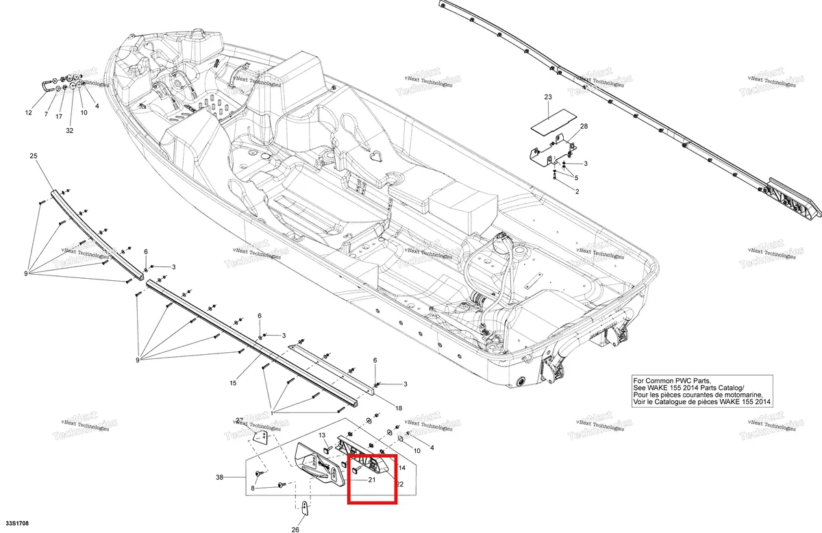 Схема применяемости: Левый Sponson Sea-Doo RXT-X 260 RS (2012) (292001427)