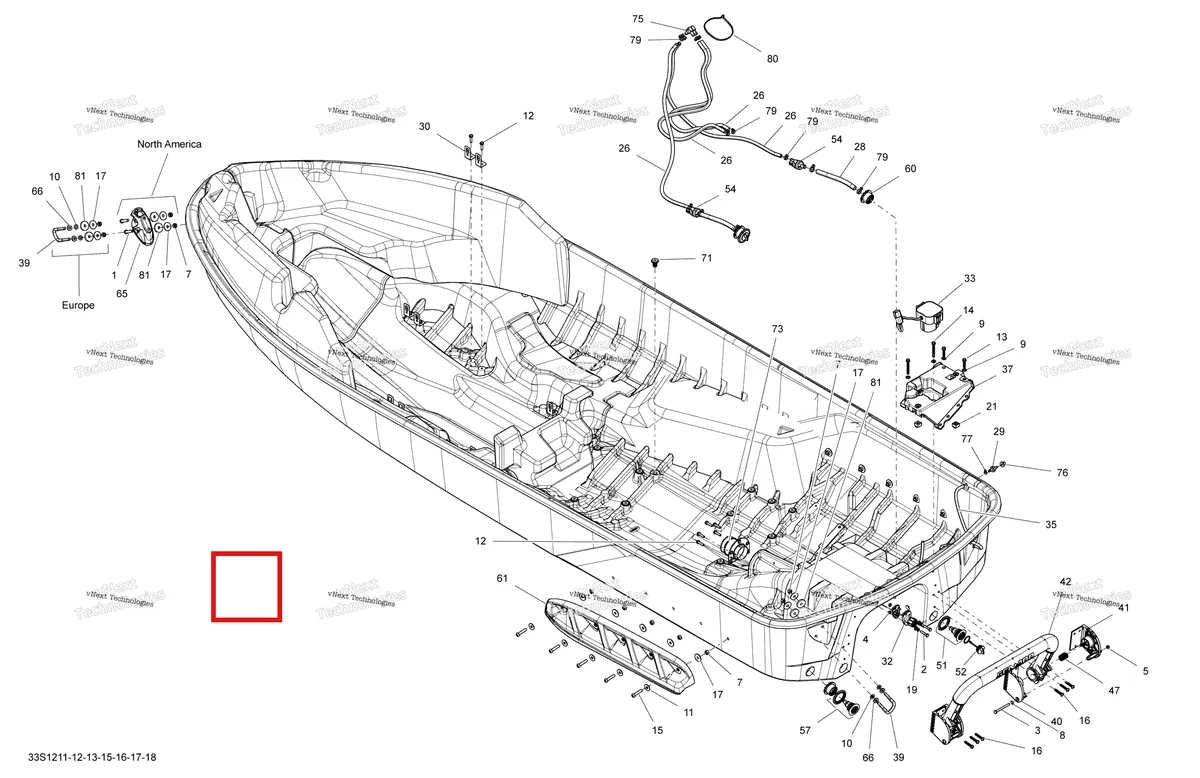 Схема применяемости: CUP в сборе Sea-Doo RXT-X 260 RS (2012) (292001489)